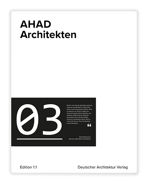 Cover AHAD Architekten Edition 1:1