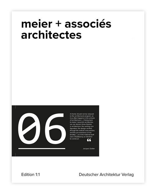 Cover meier + associés architectes Edition 1:1